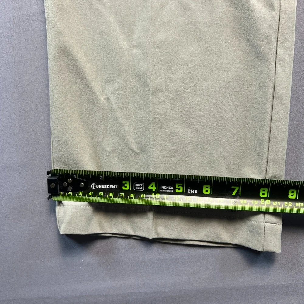 Adidas Pants Mens 38X30 Beige Stretch Mid Rise Straight Leg Golf Performance
